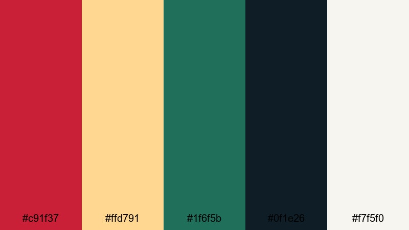 jade market chic chinese new year color palette with hex codes