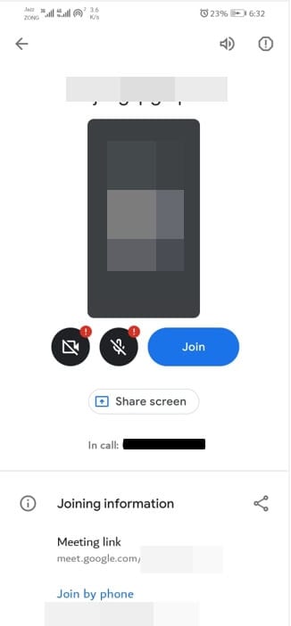 join in Google Meet on Android