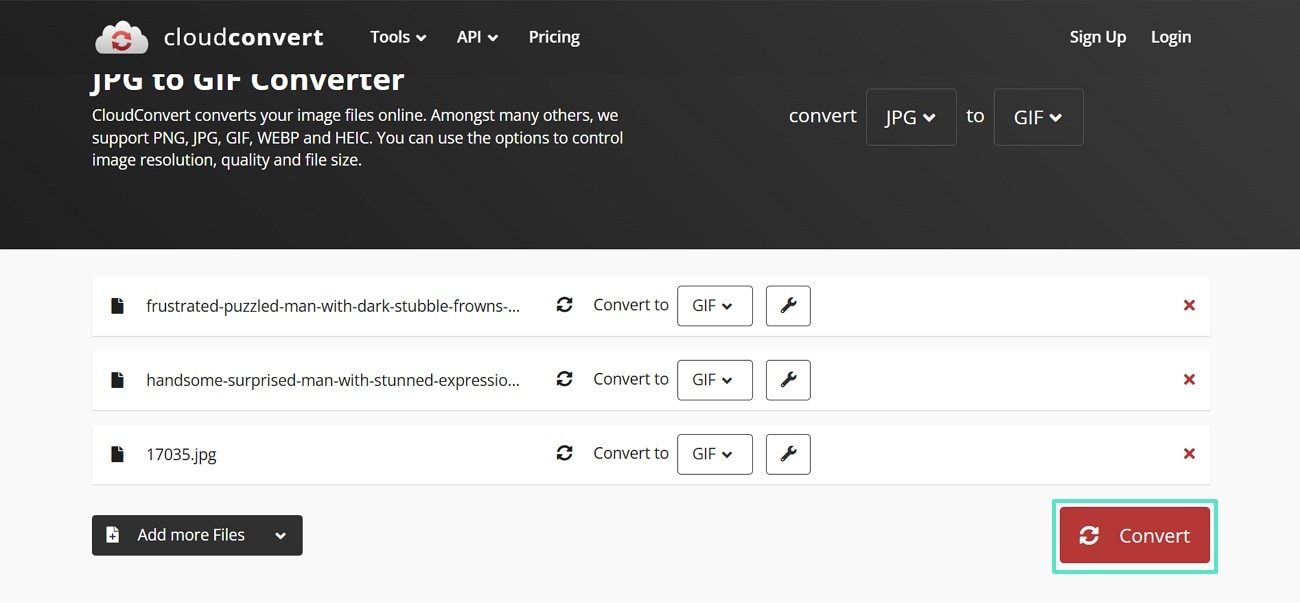 convert images to gifs cloudconvert
