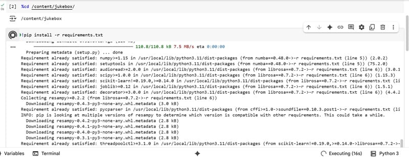 install required libraries for jukebox