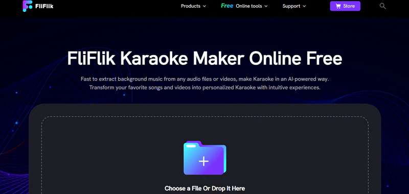 convert mp3 to karaoke online free with fliflik