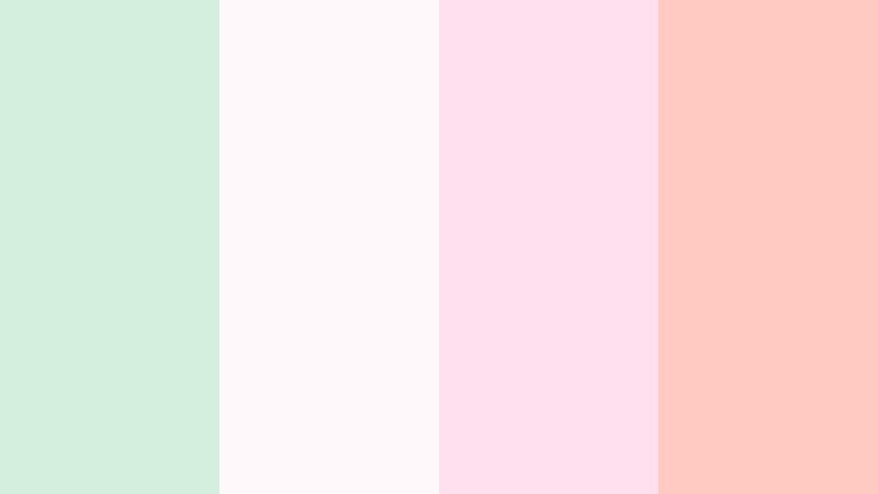 kawaii matcha moments pale pistachio color palette with hex codes