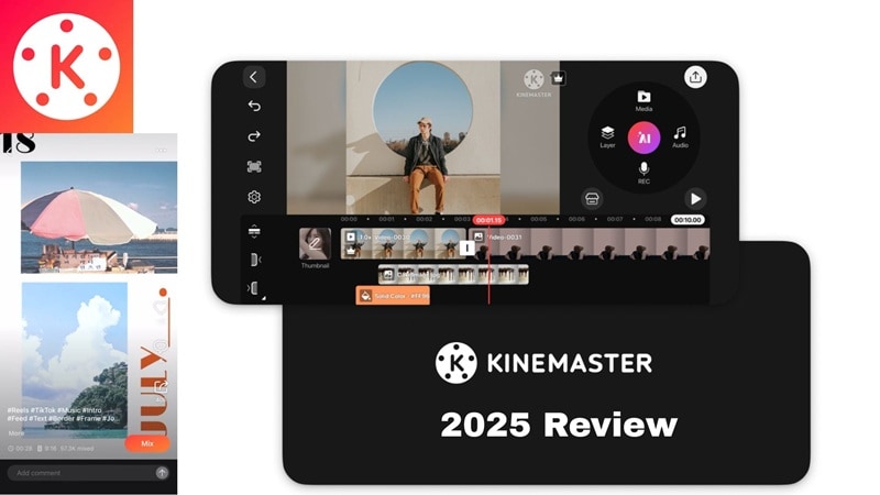 reviewing kinemaster video editing app