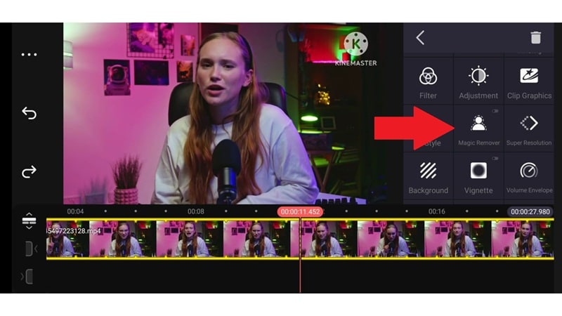 find the ai magic remover feature