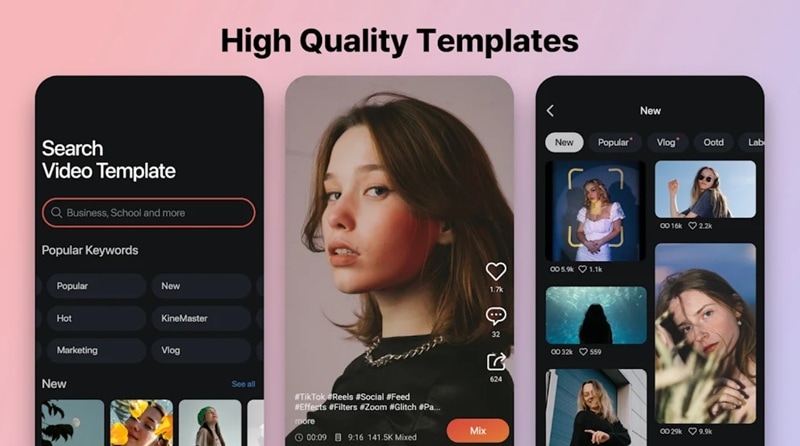 kinemaster templates for social media