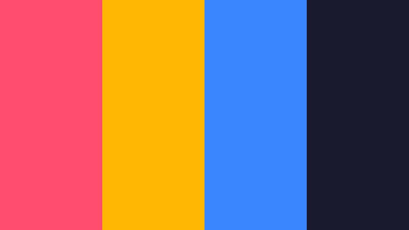 kinetic coral flash animated logo color color palette with hex codes