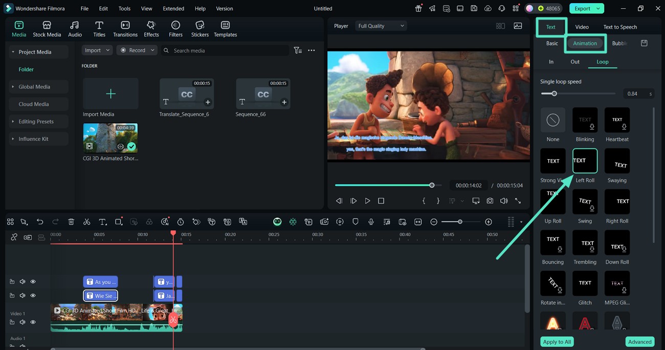 use text animations kinetic video