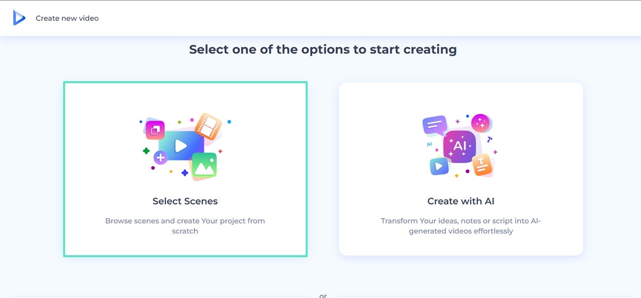 renderforest select scenes