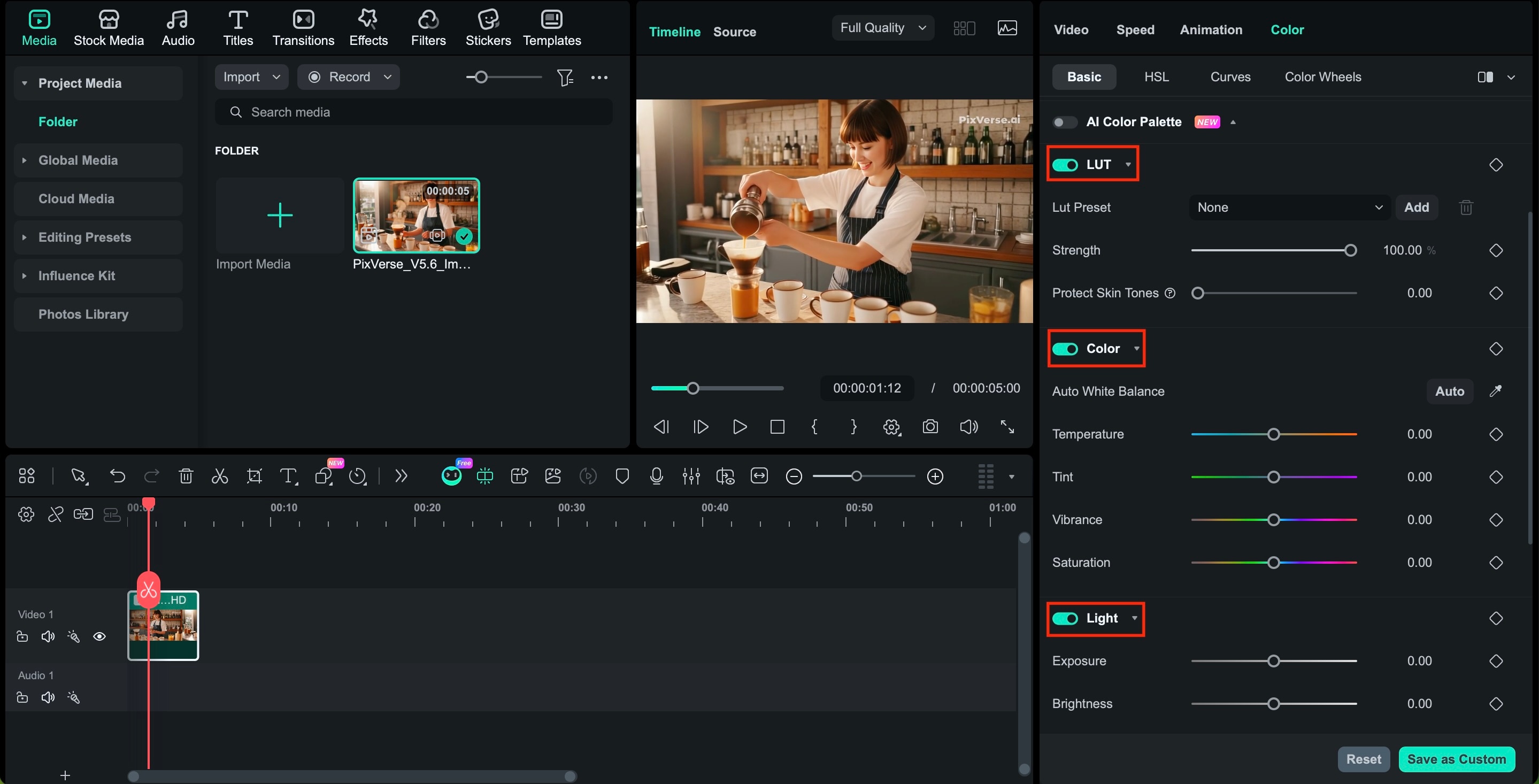 adjust color grading