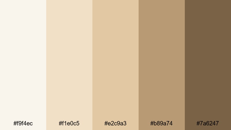 lace and linen glow rustic wedding color palette with hex codes