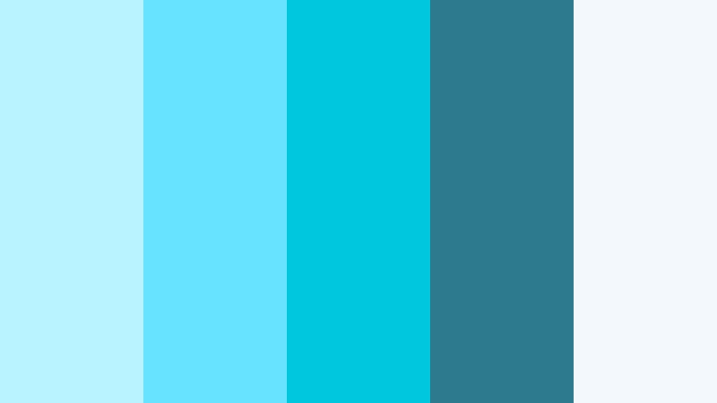 lagoon breeze glow radiant cyan color palette with hex codes