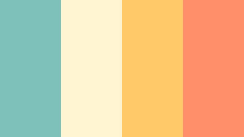lagoon citrus pop cloudy aqua color palette with hex codes