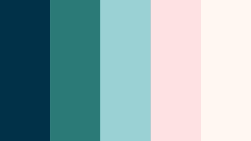 lagoon mist pastels deep ocean blue color palette with hex codes