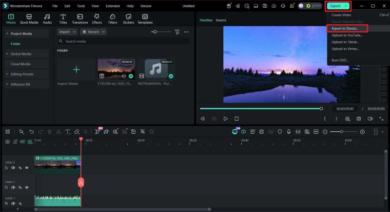 polish and export video
