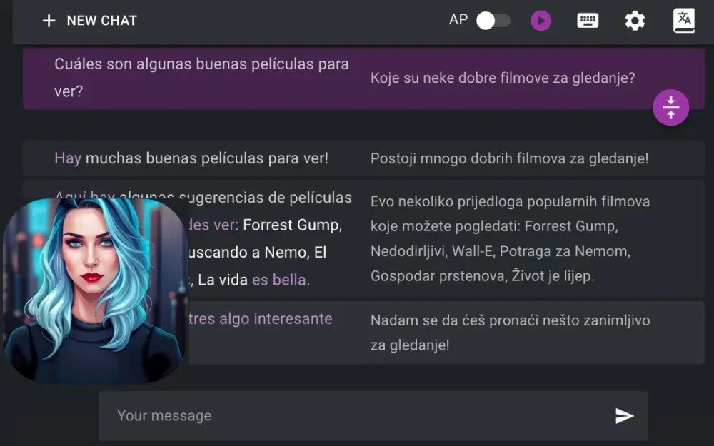 language reactor aria chatbot