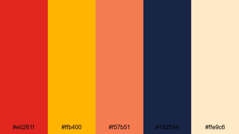 lantern street parade chinese new year color palette with hex codes