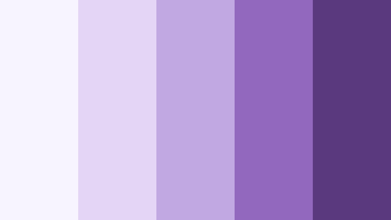 lavender daydream monochromatic color color palette with hex codes