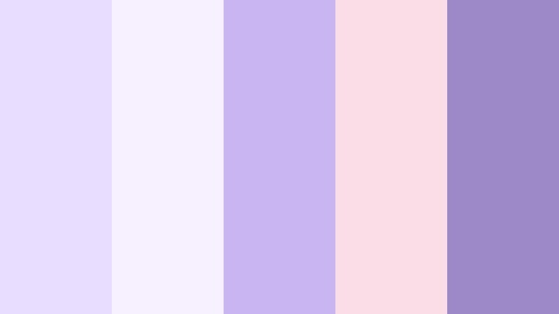 lavender love letters baby lilac color palette with hex codes
