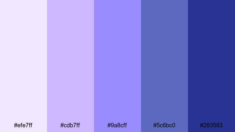 lavender mist horizon purple blue color palette with hex codes