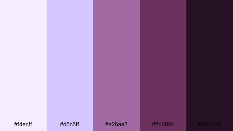 lavender mulberry haze mulberry color palette with hex codes