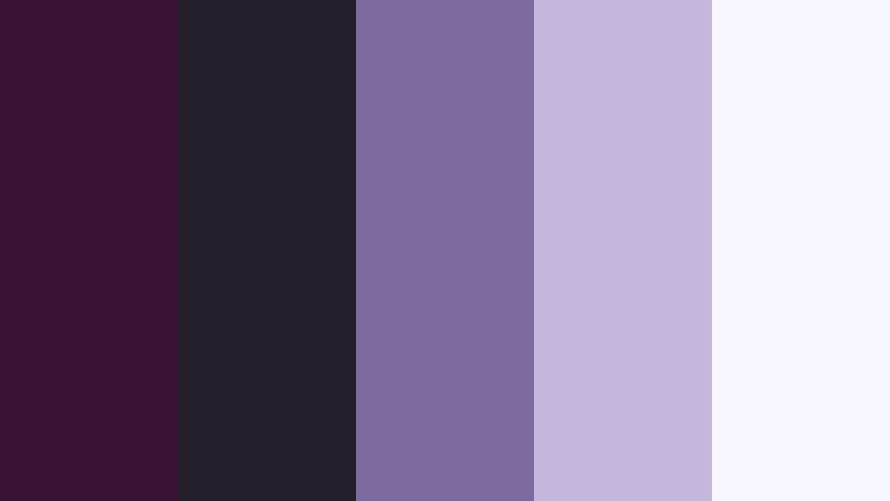 lavender screen whisper deep aubergine color palette with hex codes