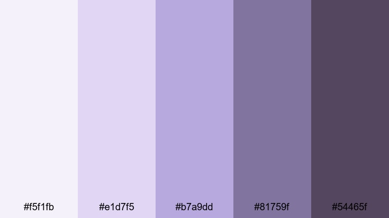 lavender veil portrait purple gray color palette with hex codes