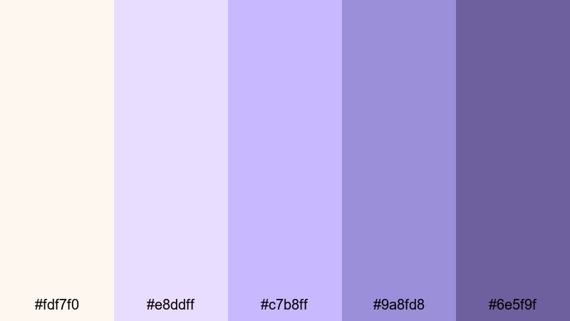lavender whisper ivory ivory color palette with hex codes