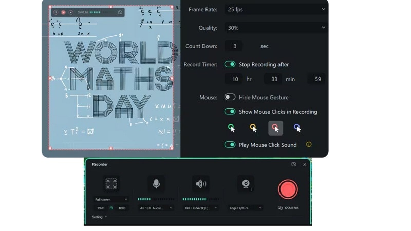 lecture recording software filmora