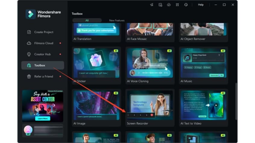 access filmora screen recorder
