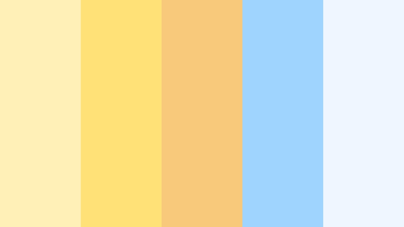 lemon meringue sky buttery yellow color palette with hex codes