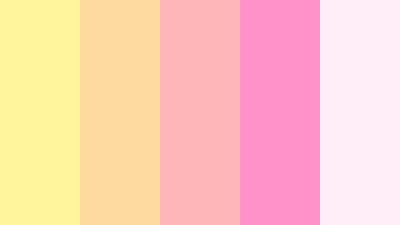 lemon sorbet pop pastel lemon color palette with hex codes