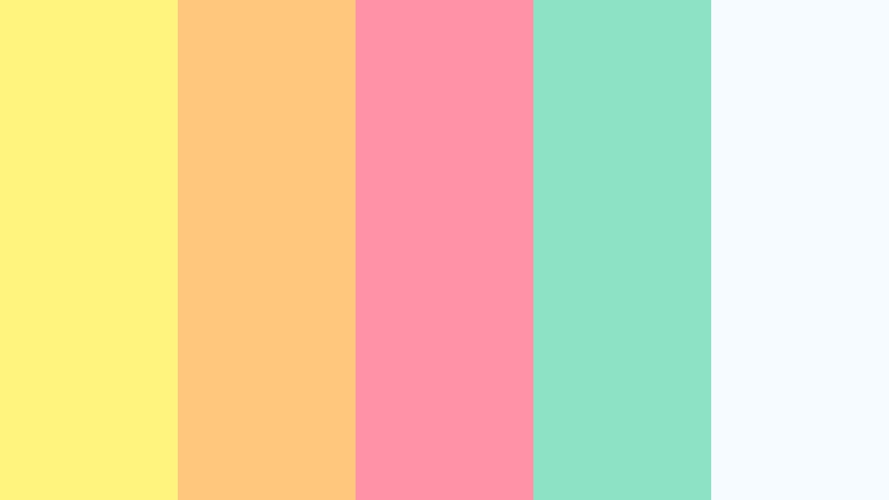 lemonade arcade pastel lemon color palette with hex codes