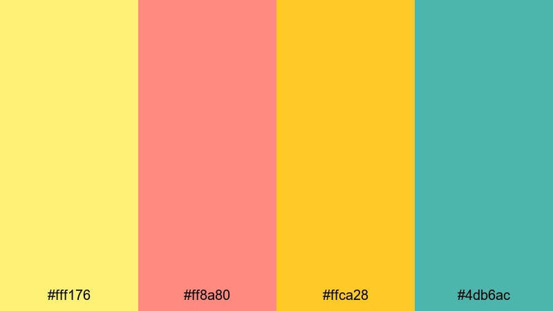 lemonade stand story lemon color palette with hex codes