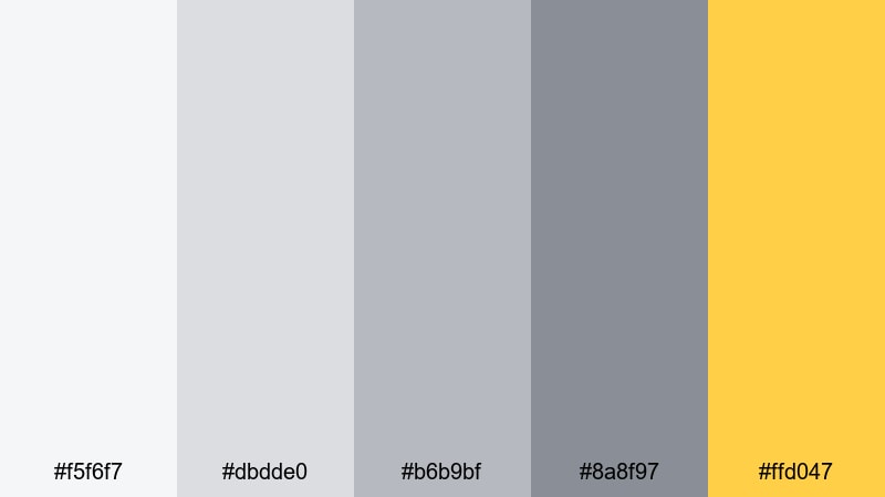 lens flare chrome light gray color palette with hex codes