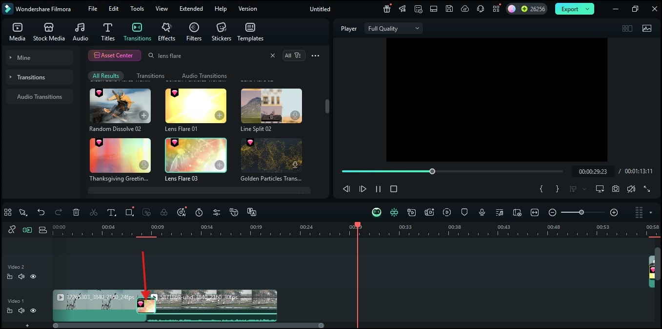 adding lens flare to clip