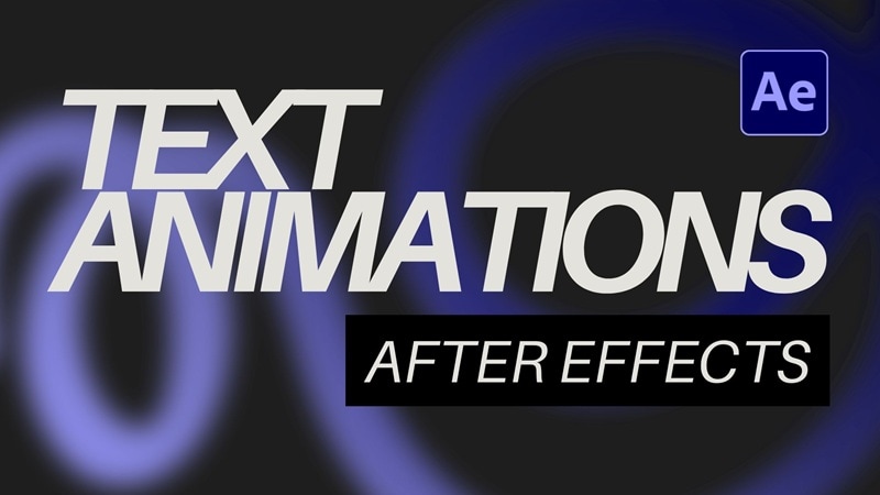 text animation effect in after effect