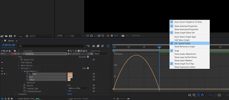 select edit speed graph