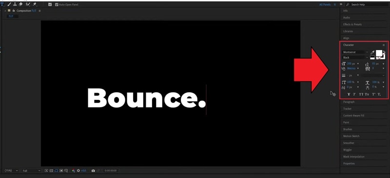 customize text in character panel