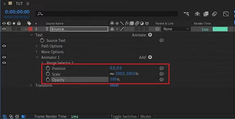 after effects animators properties