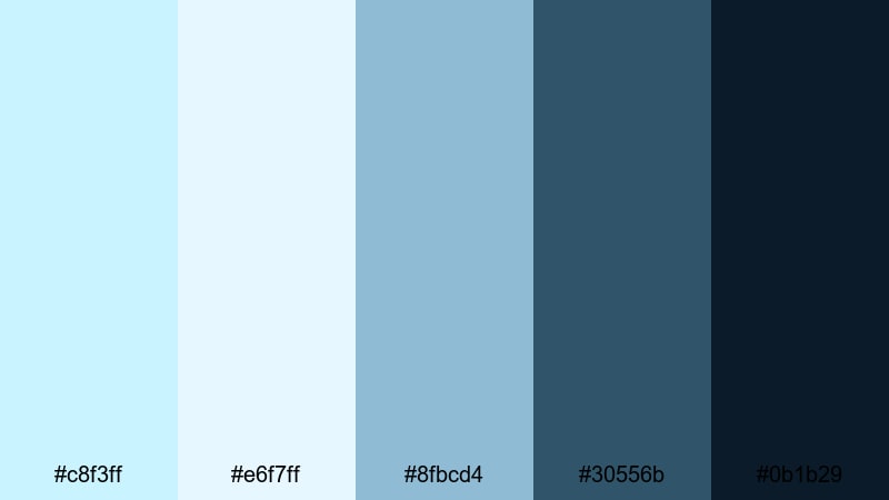 light cyan tech grid light cyan color palette with hex codes