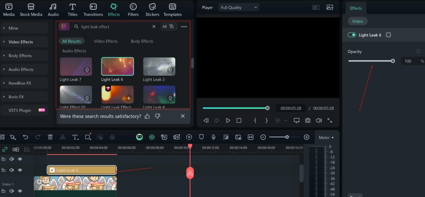 search for light leaks