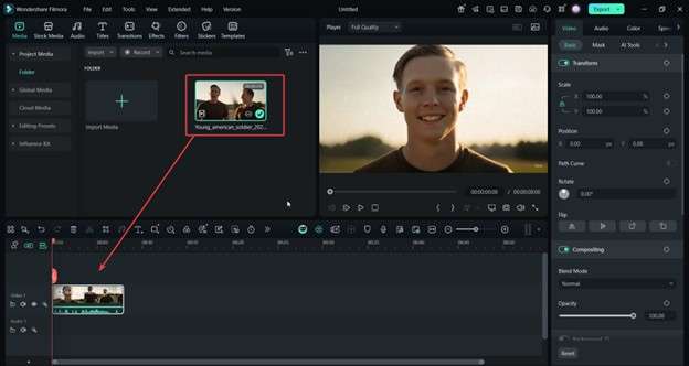 filmora add video