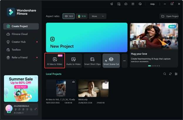 idea to video homepage