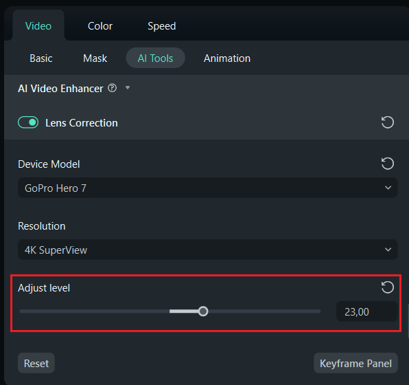 adjust control correction
