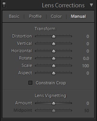 lens correction manual in lightroom