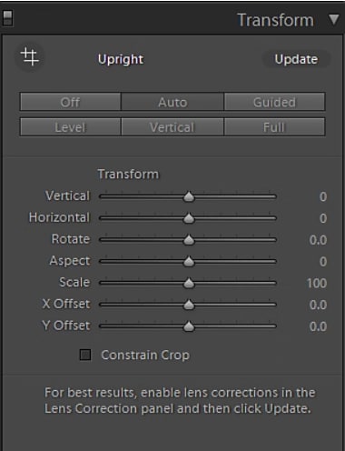 upright options in lightroom