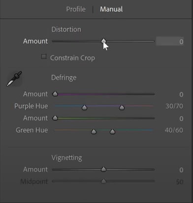 manual fisheye distortion in lightroom