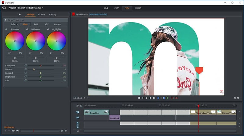 Lightworks video editing software per youtube