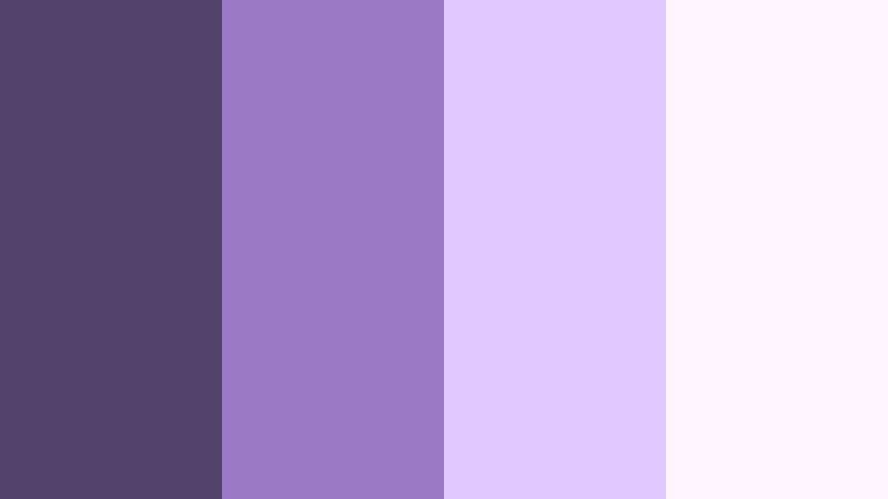 lilac cinema glow stormy violet color palette with hex codes