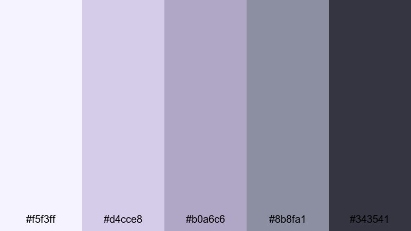lilac concrete minimal purple lilac color palette with hex codes
